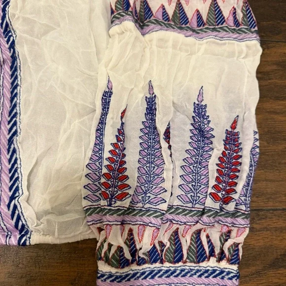 Free People Embroidered Off The Shoulder Sheer Top - Picture 2 of 4